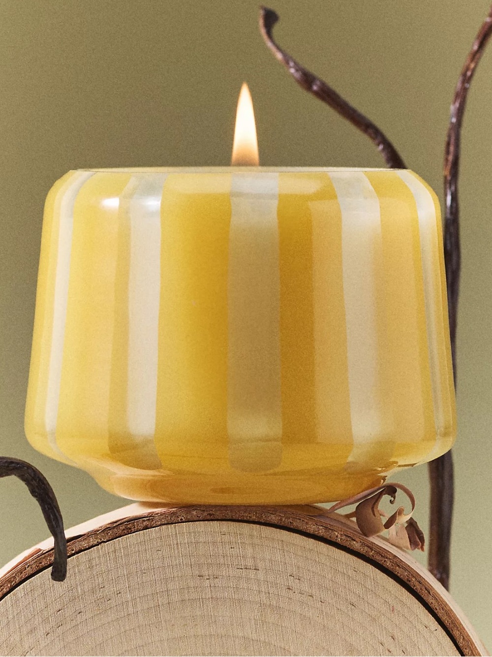Anthropologie Glass Gather Candle Gourmand Vanilla & White Cedar